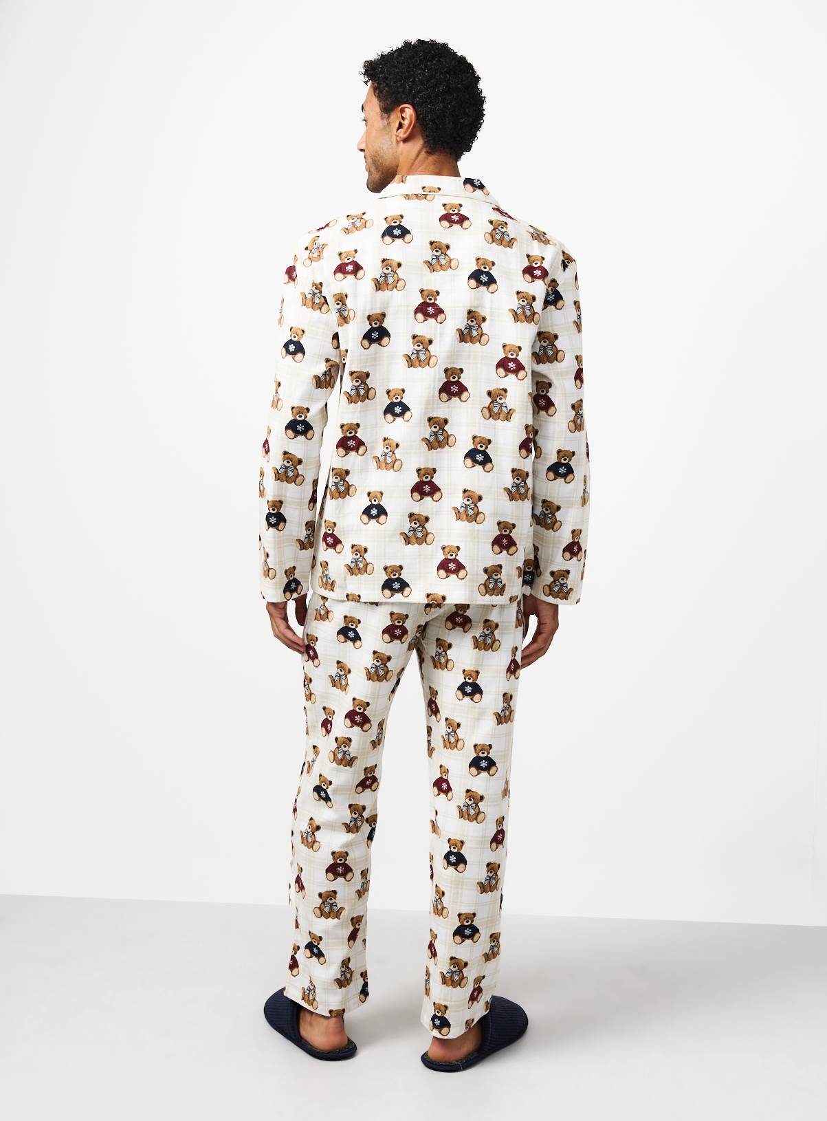 Family Matching Christmas Bear Check Traditional Pyjamas XXL - Image 5