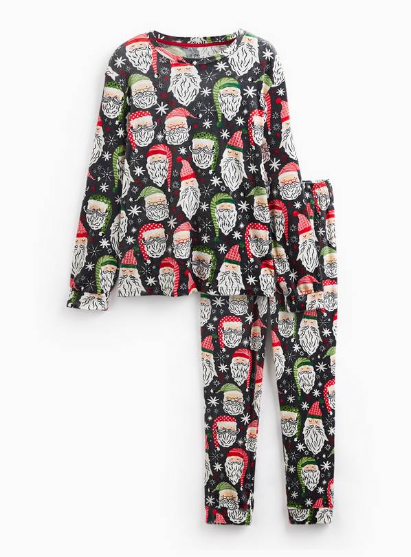 Family Matching Santa Head Print Long-Sleeved Pyjamas XS