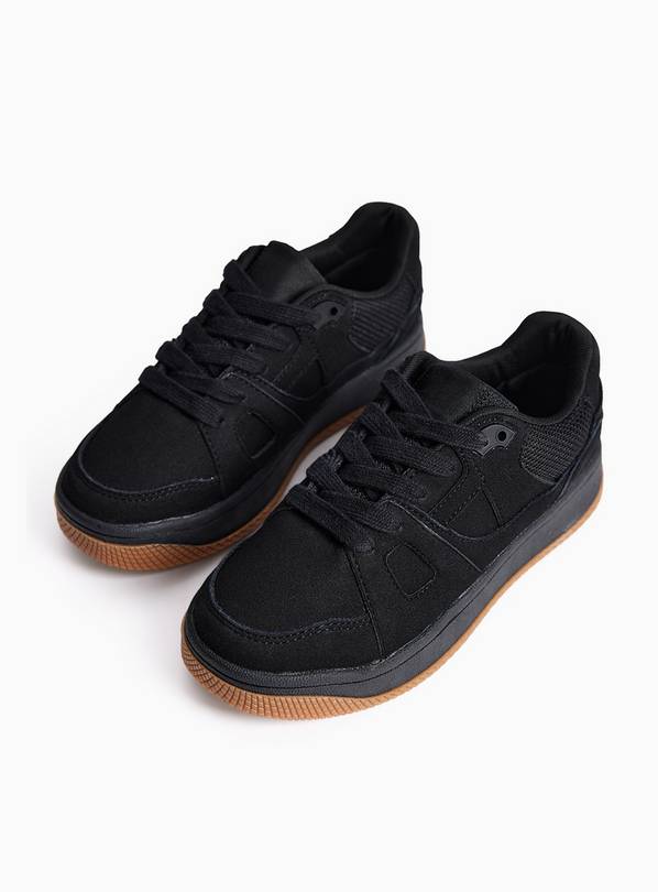 Black Laced Skater Trainers  11 Infant