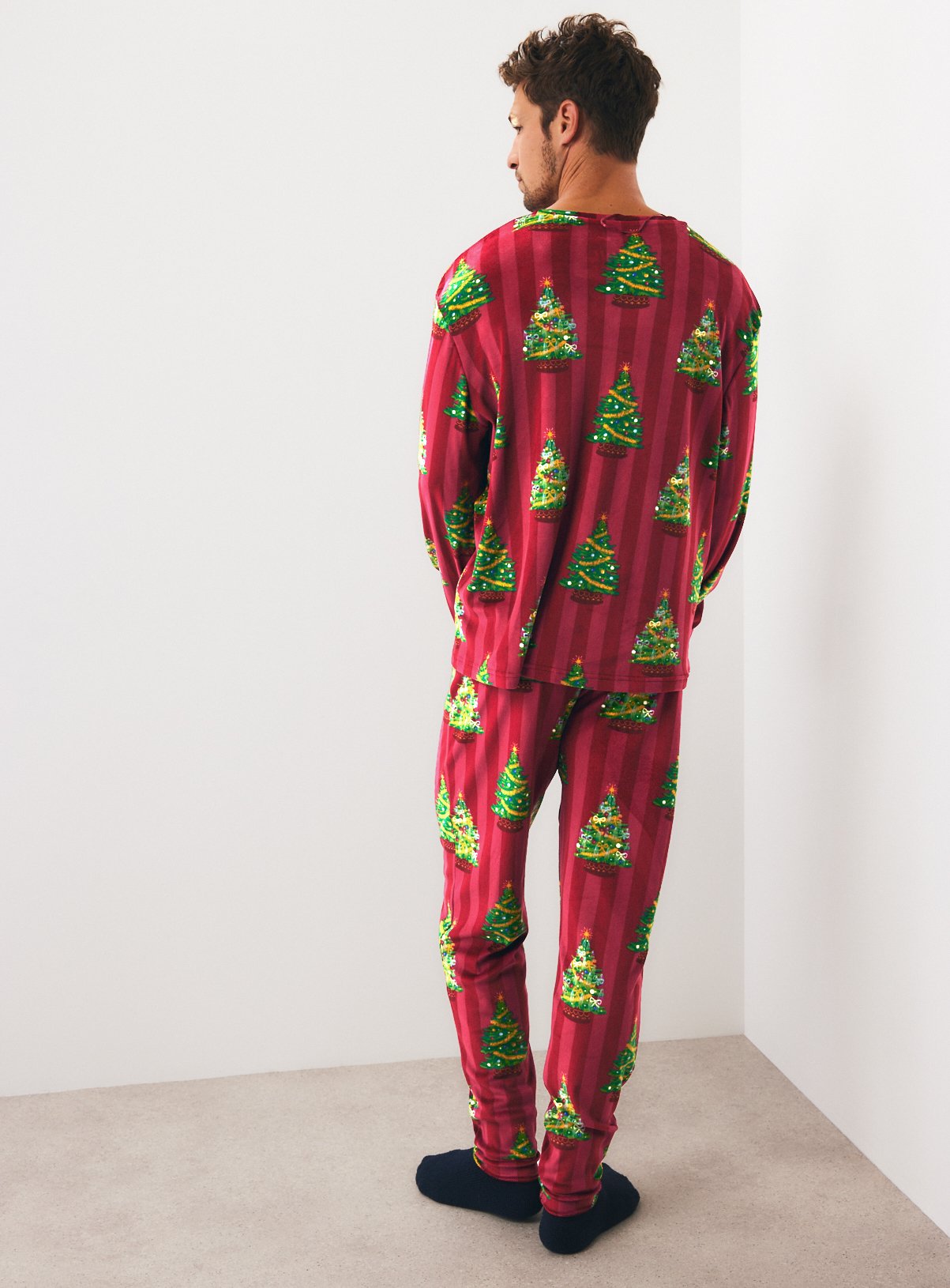Family Matching Christmas Plum Christmas Tree Pyjamas XL - Image 5 thumbnail