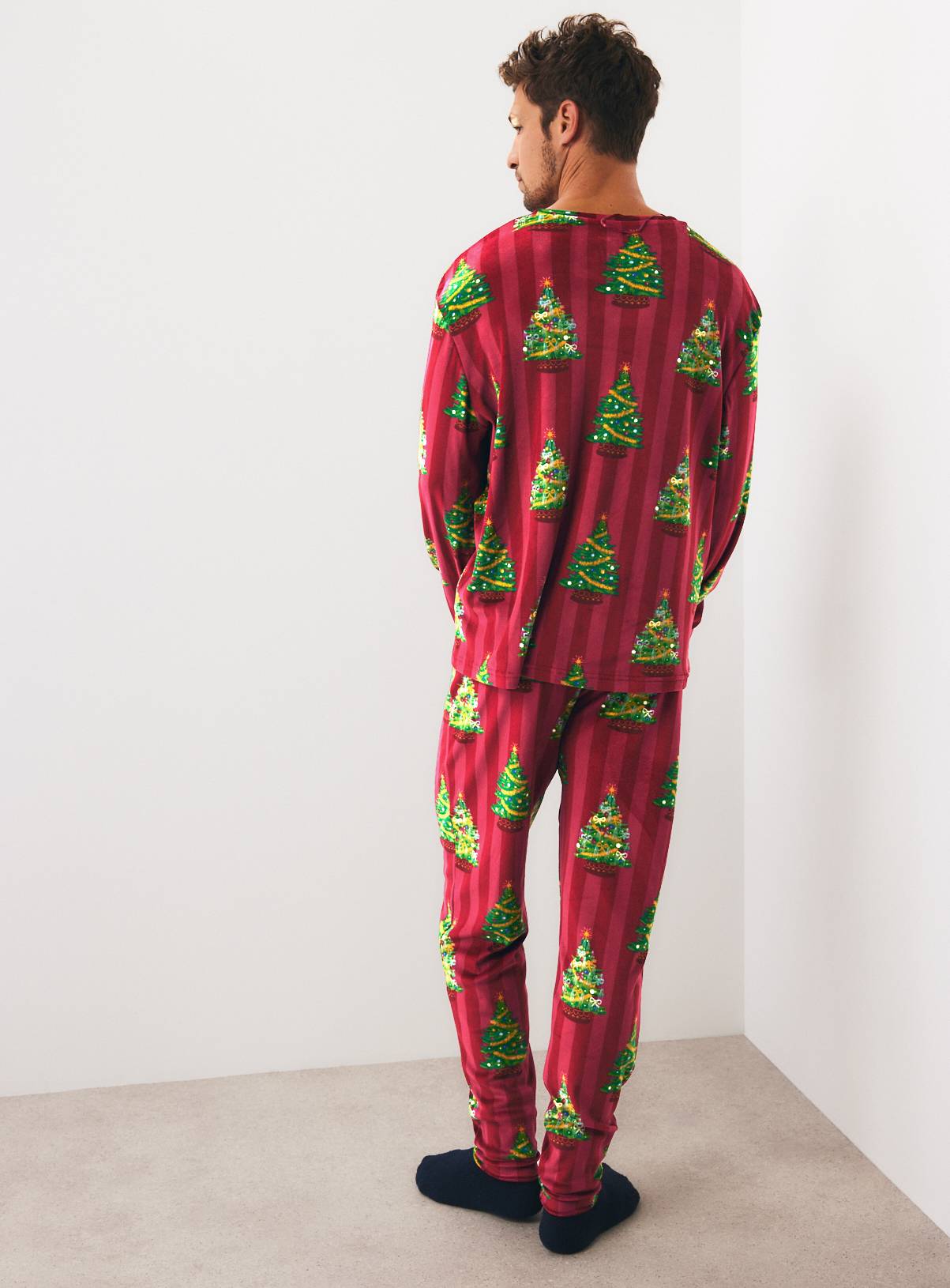 Family Matching Christmas Plum Christmas Tree Pyjamas XL - Image 5