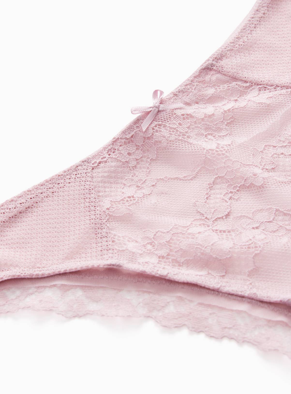Pink Lace Tanga Knickers 3 Pack 8 - Image 3