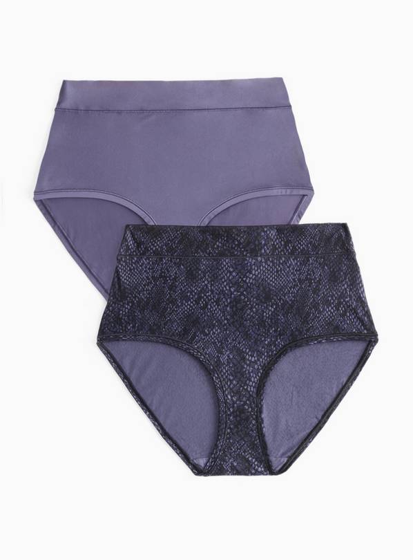 Grey Snakeskin Brief Knickers 8