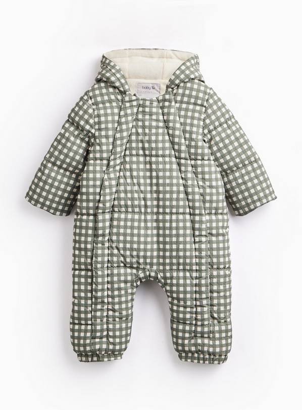 Blue Check Snowsuit 12-18 months