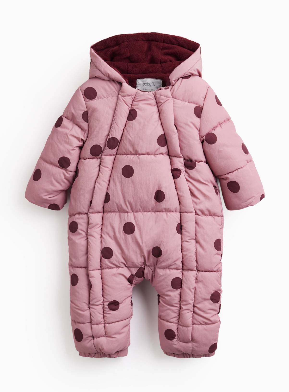 Polka Dot Padded Snowsuit 9-12 months - Image 1