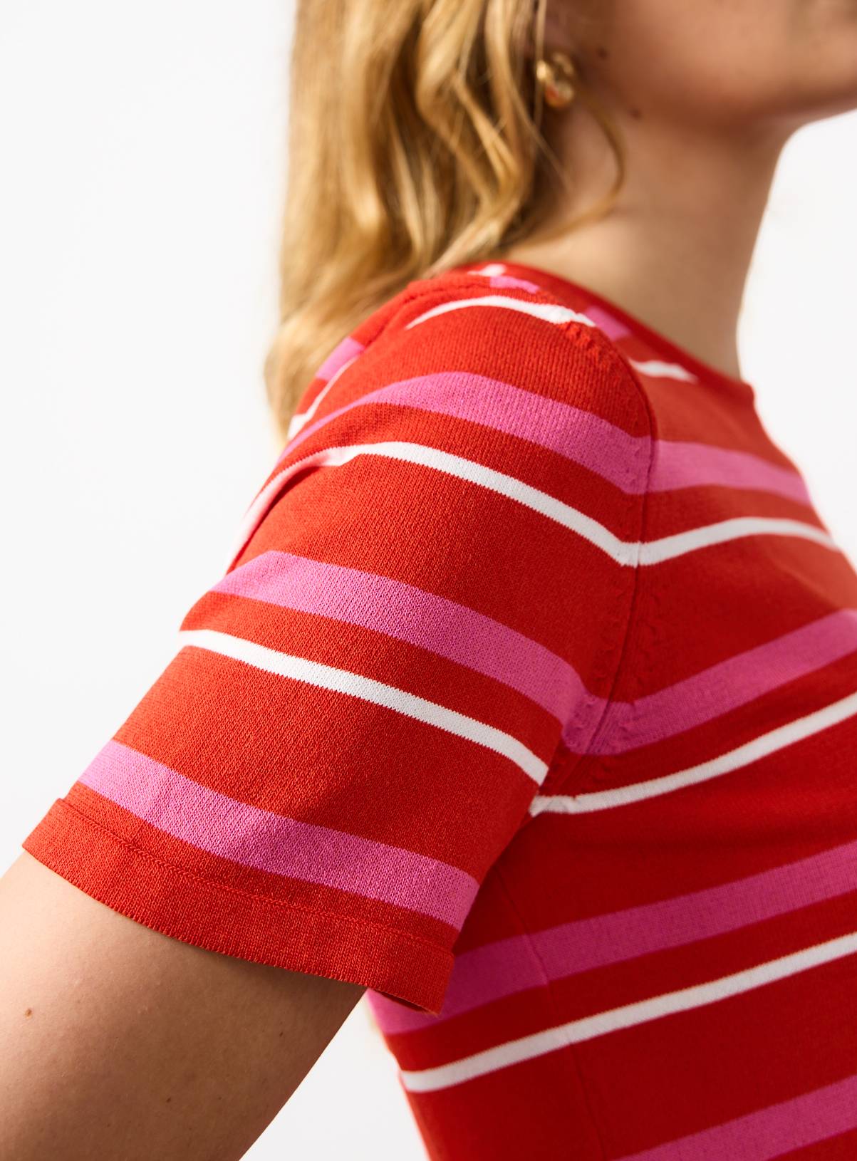 Red Stripe T-Shirt XS - Image 3