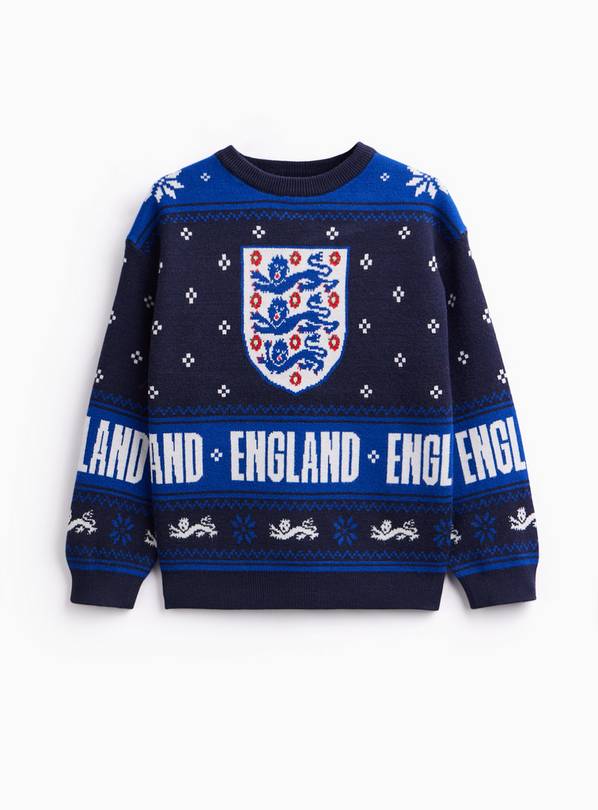 Navy England Football Christmas Jumper 10 years
