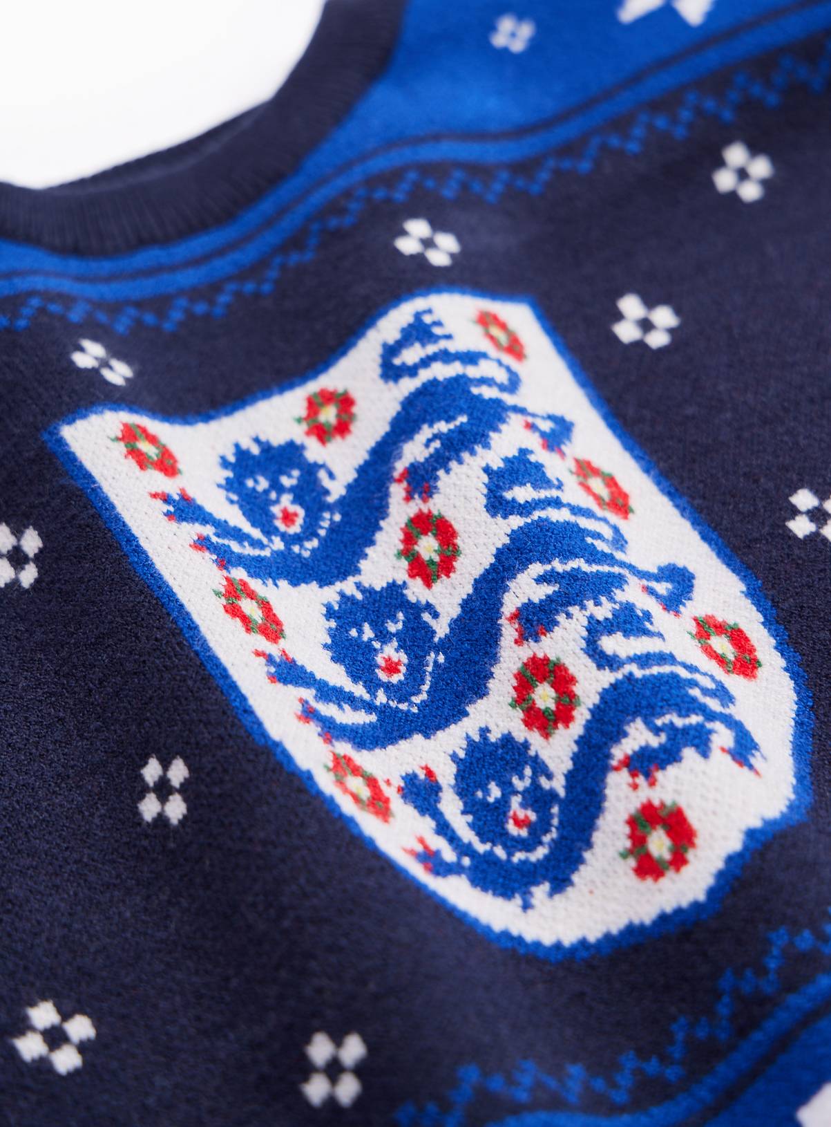 Navy England Football Christmas Jumper 11 years - Image 2