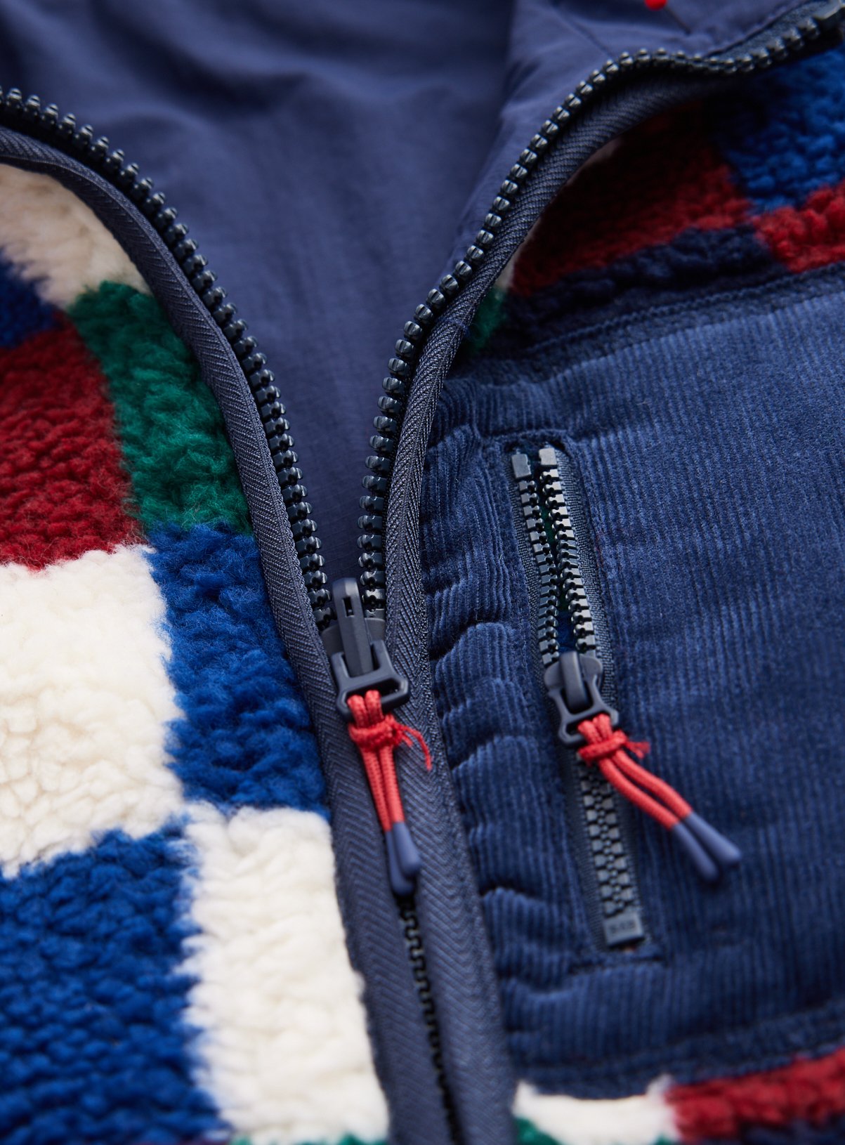 90s Reversible Borg Check Jacket 4-5 years - Image 2 thumbnail