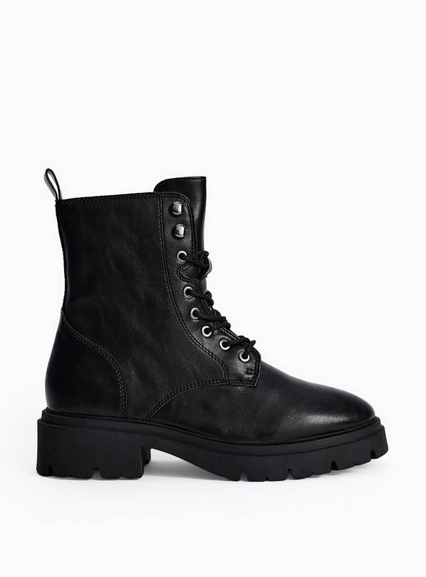 Black Lace-Up Hiking Boots 7