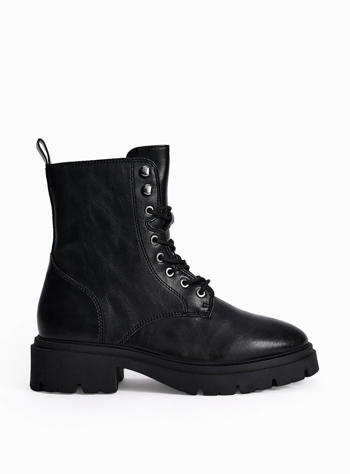 Black Lace-Up Hiking Boots 7 - Image 1