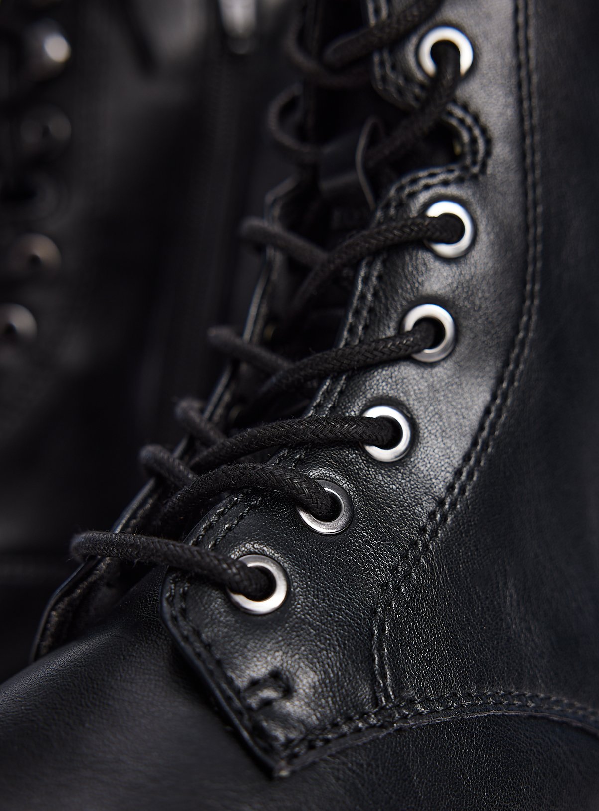 Black Lace-Up Hiking Boots 7 - Image 3 thumbnail