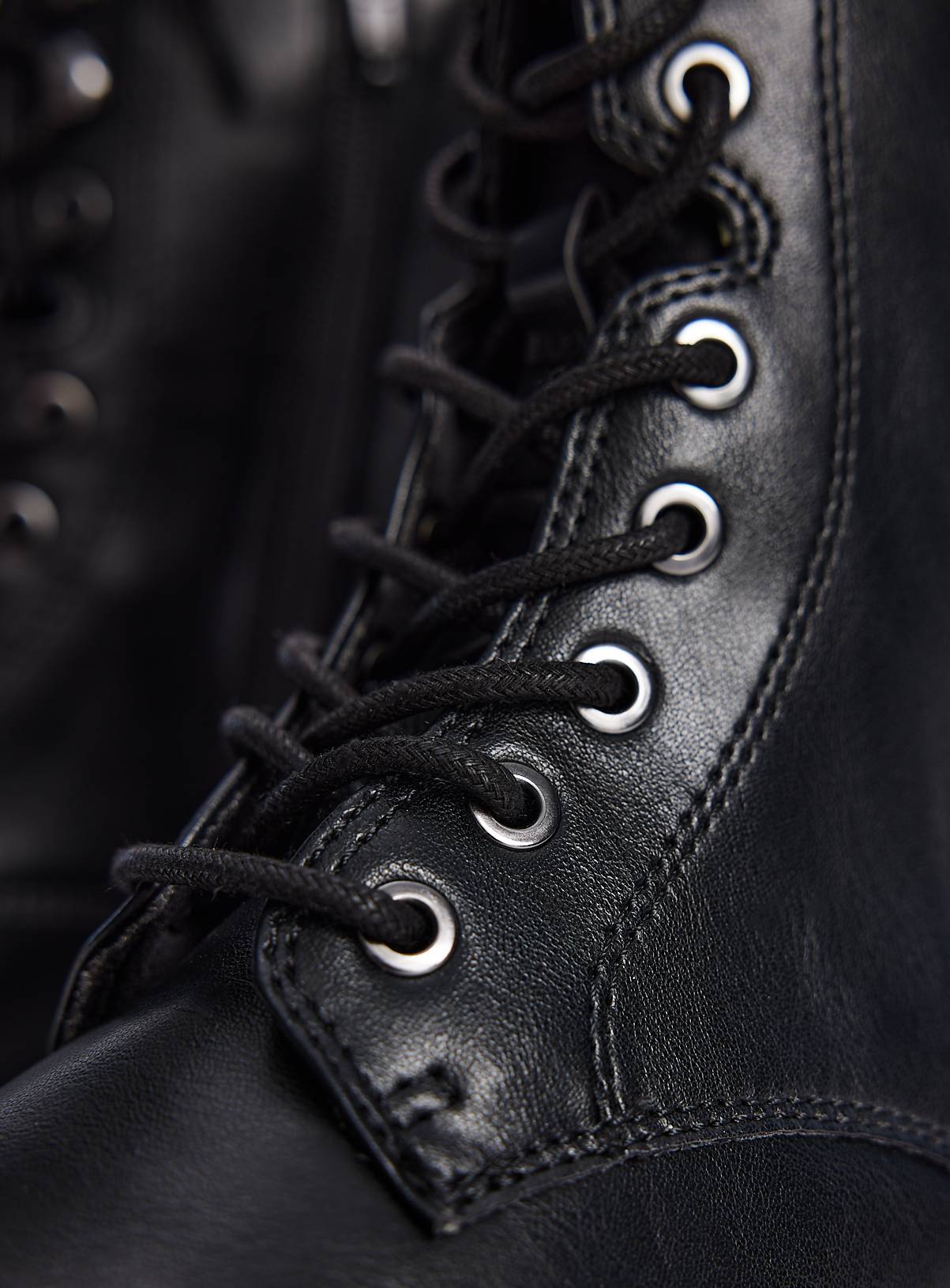 Black Lace-Up Hiking Boots 7 - Image 3