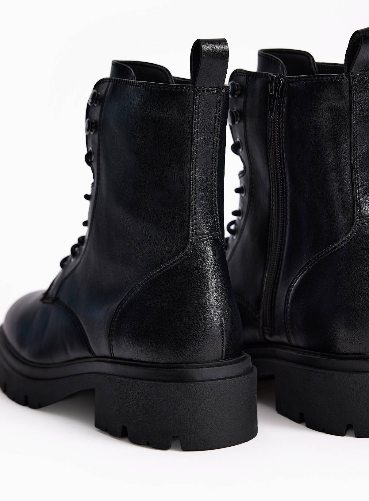 Black Lace-Up Hiking Boots 7 - Image 4