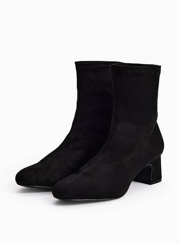 Block Heeled Sock Boots 9