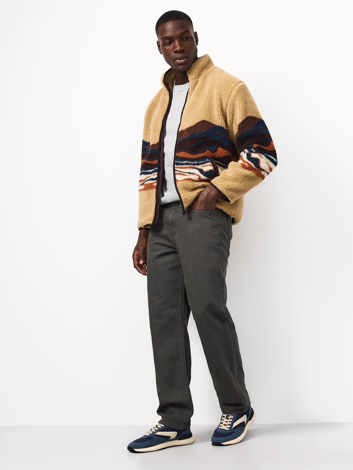 Khaki Straight Leg Denim Jeans 42R - Image 2 thumbnail