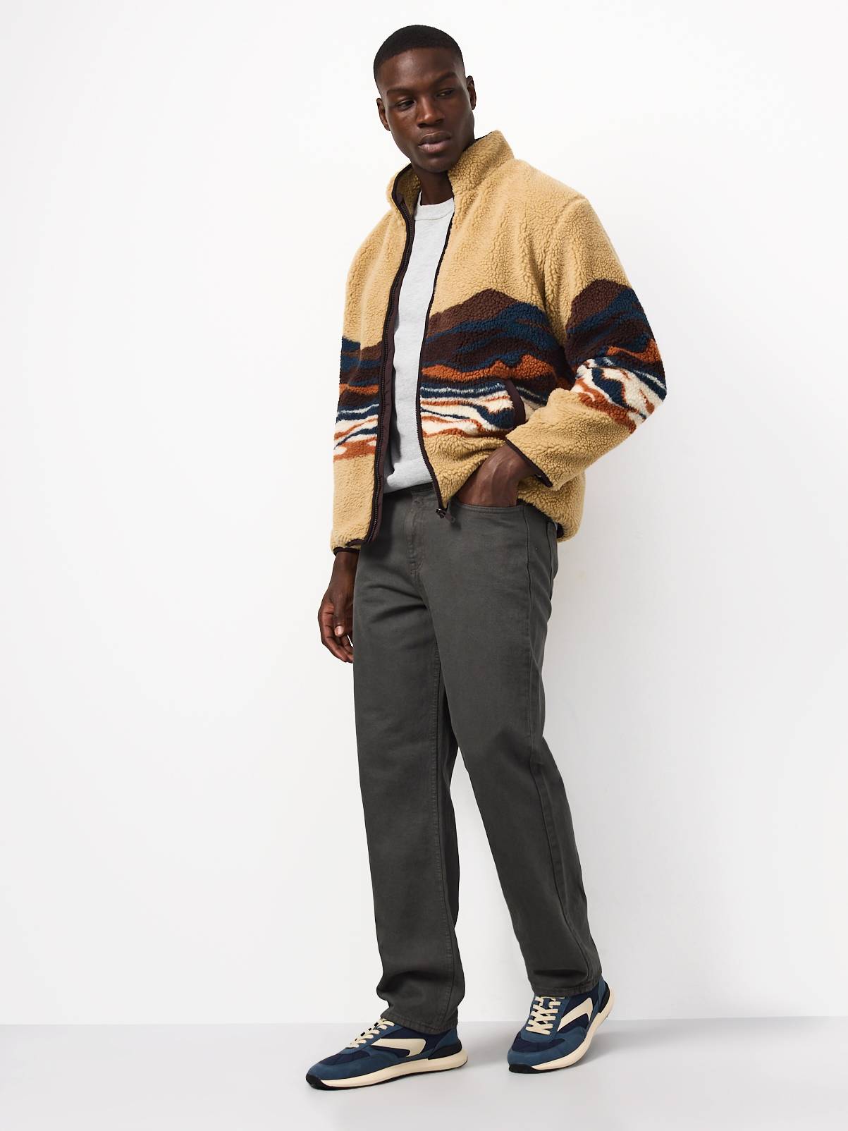 Khaki Straight Leg Denim Jeans 42R - Image 2