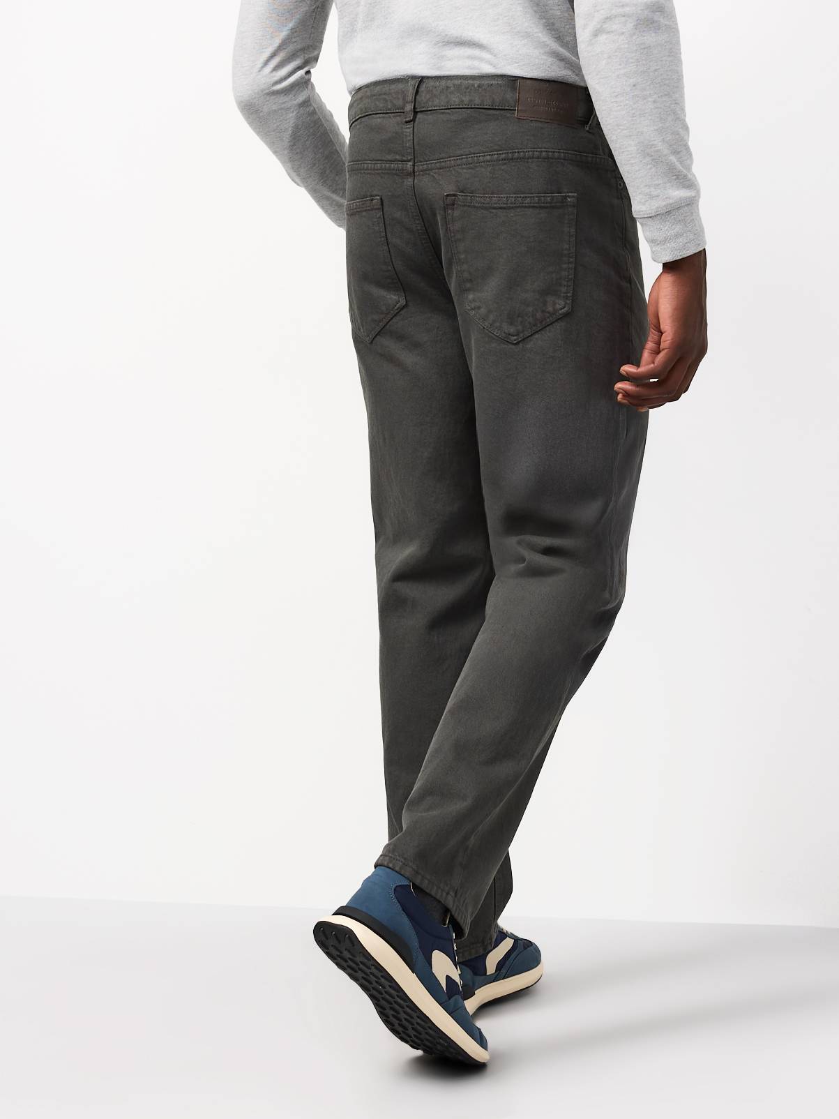 Khaki Straight Leg Denim Jeans 42R - Image 6