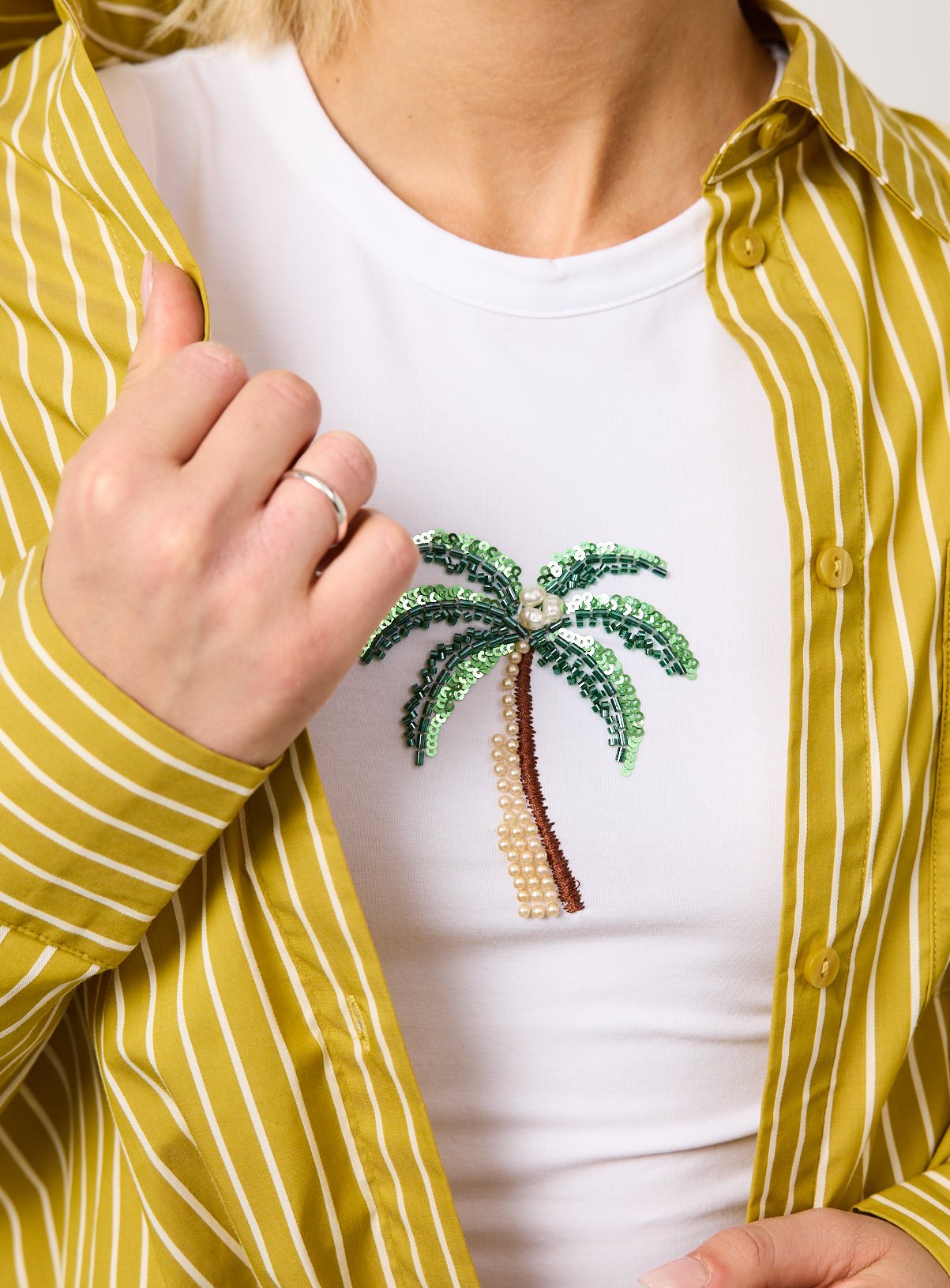 Buy White Palm Tree Embellished Vest 10 | Camisoles and vests | Argos