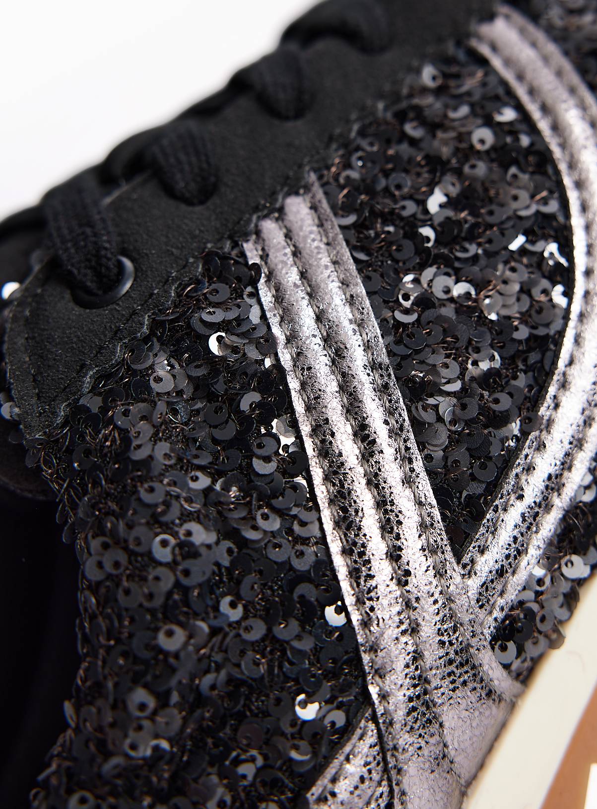 Black Retro-Style Sequin Trainers 7 - Image 3