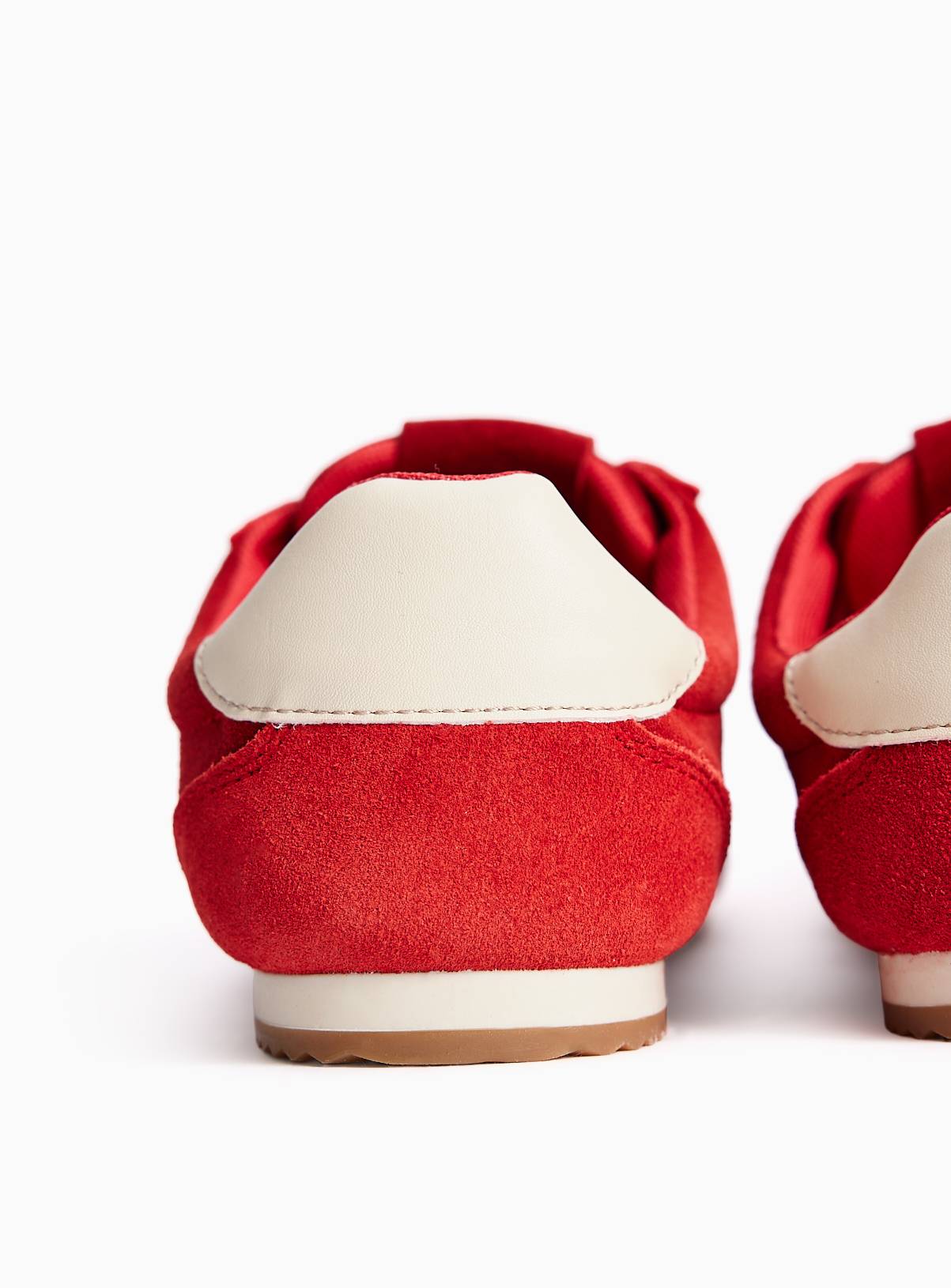 Red Suede Leather Low Profile Trainers 6 - Image 4