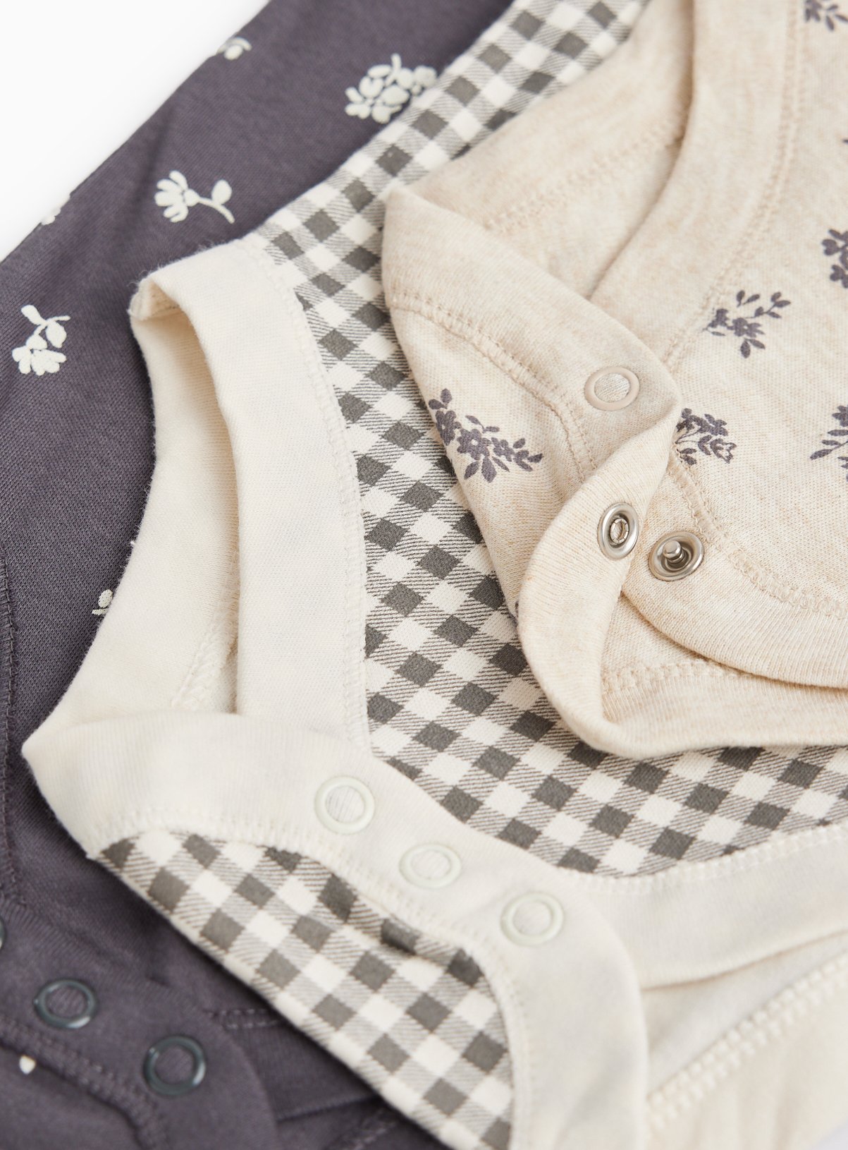 Mono Floral Bodysuits 5-Pack 6-9 months - Image 2 thumbnail