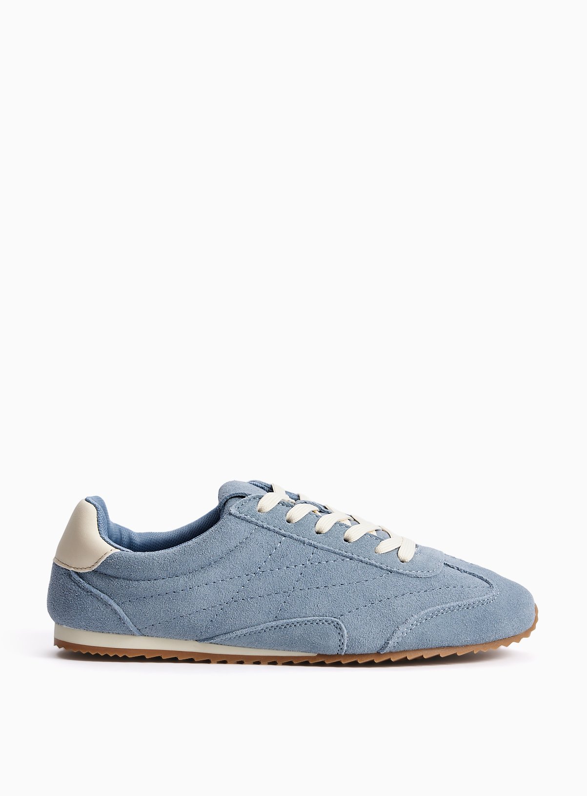 Blue Suede Leather Low Profile Trainers 3 - Image 2 thumbnail