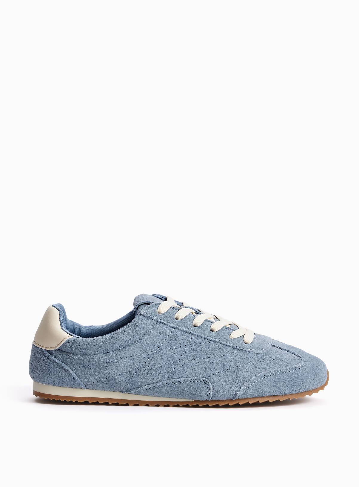 Blue Suede Leather Low Profile Trainers 3 - Image 2