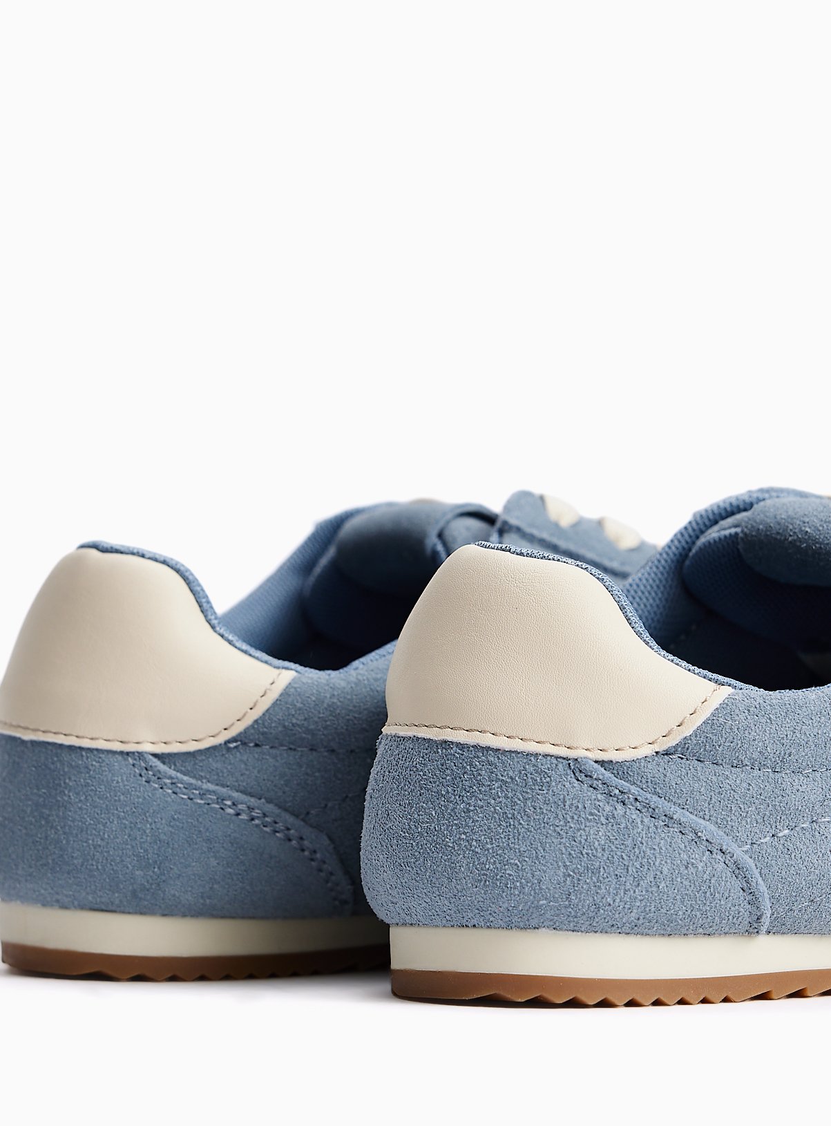 Blue Suede Leather Low Profile Trainers 3 - Image 4 thumbnail