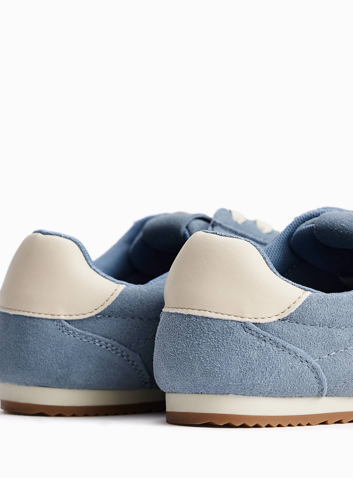 Blue Suede Leather Low Profile Trainers 3 - Image 4