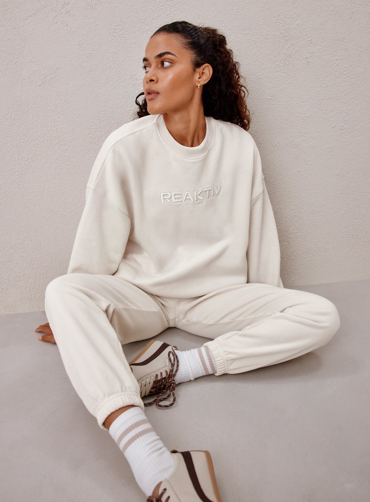 REAKTIV Grey Logo Sweatshirt Co-Ord L - Image 2 thumbnail