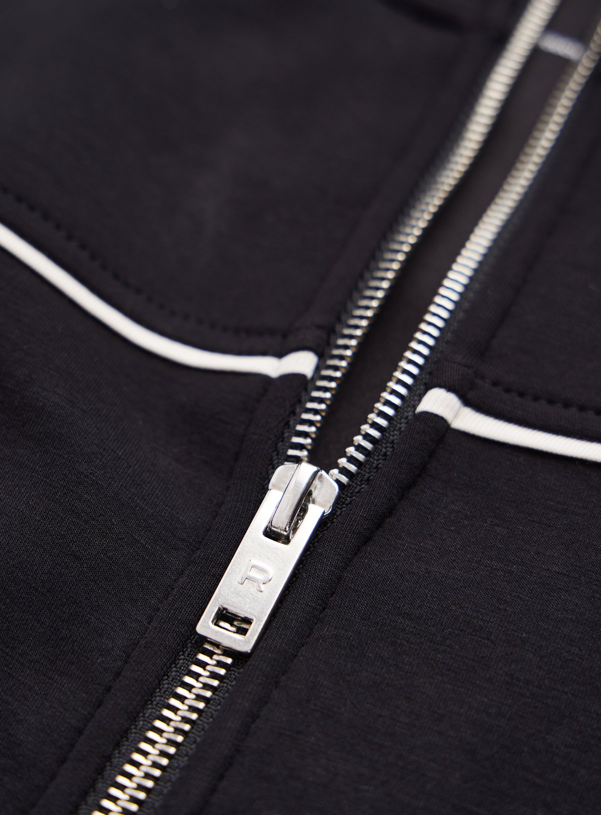 REAKTIV Black Piped Scuba Zip Through Jacket XS - Image 4 thumbnail