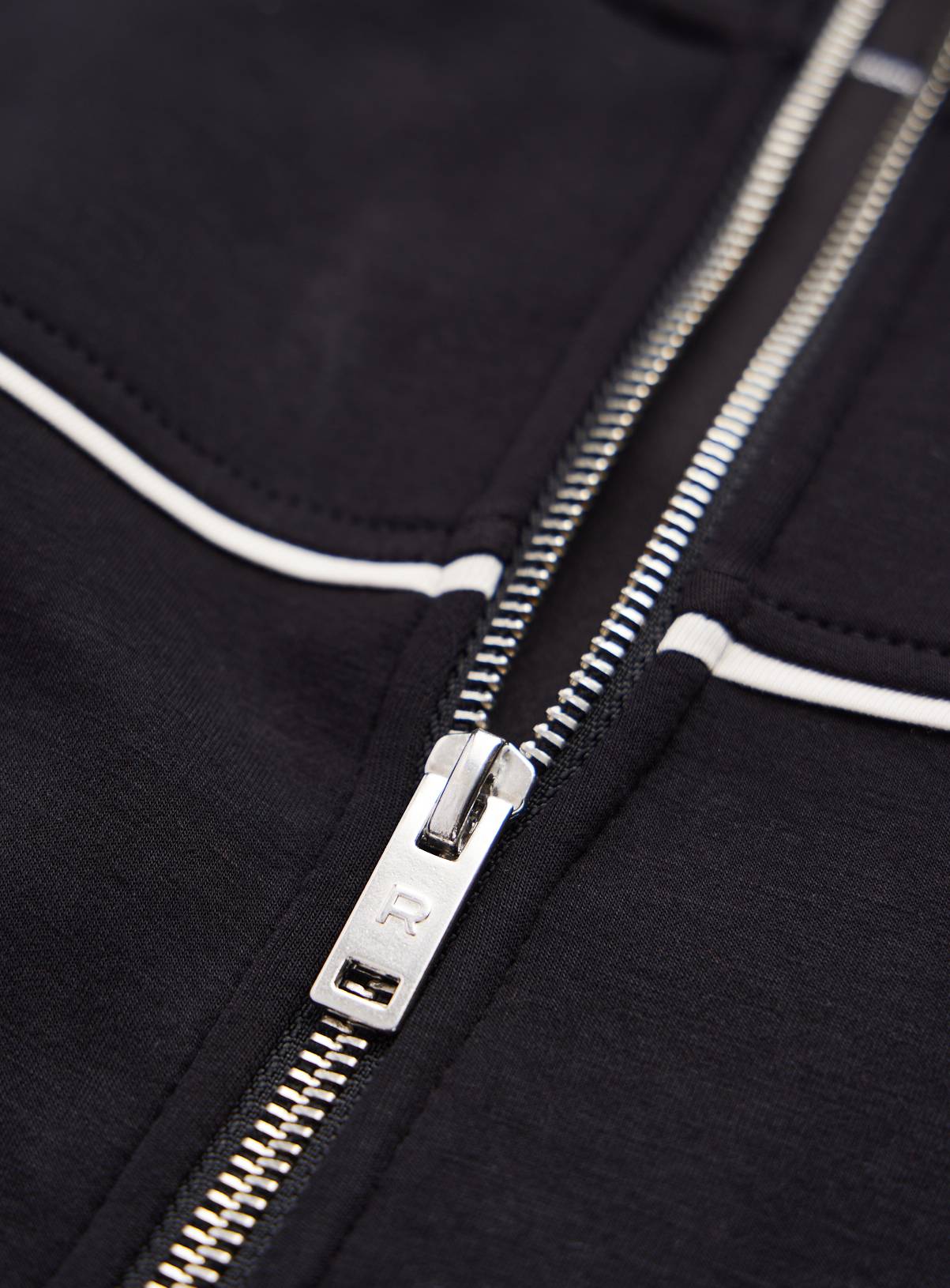 REAKTIV Black Piped Scuba Zip Through Jacket XS - Image 4