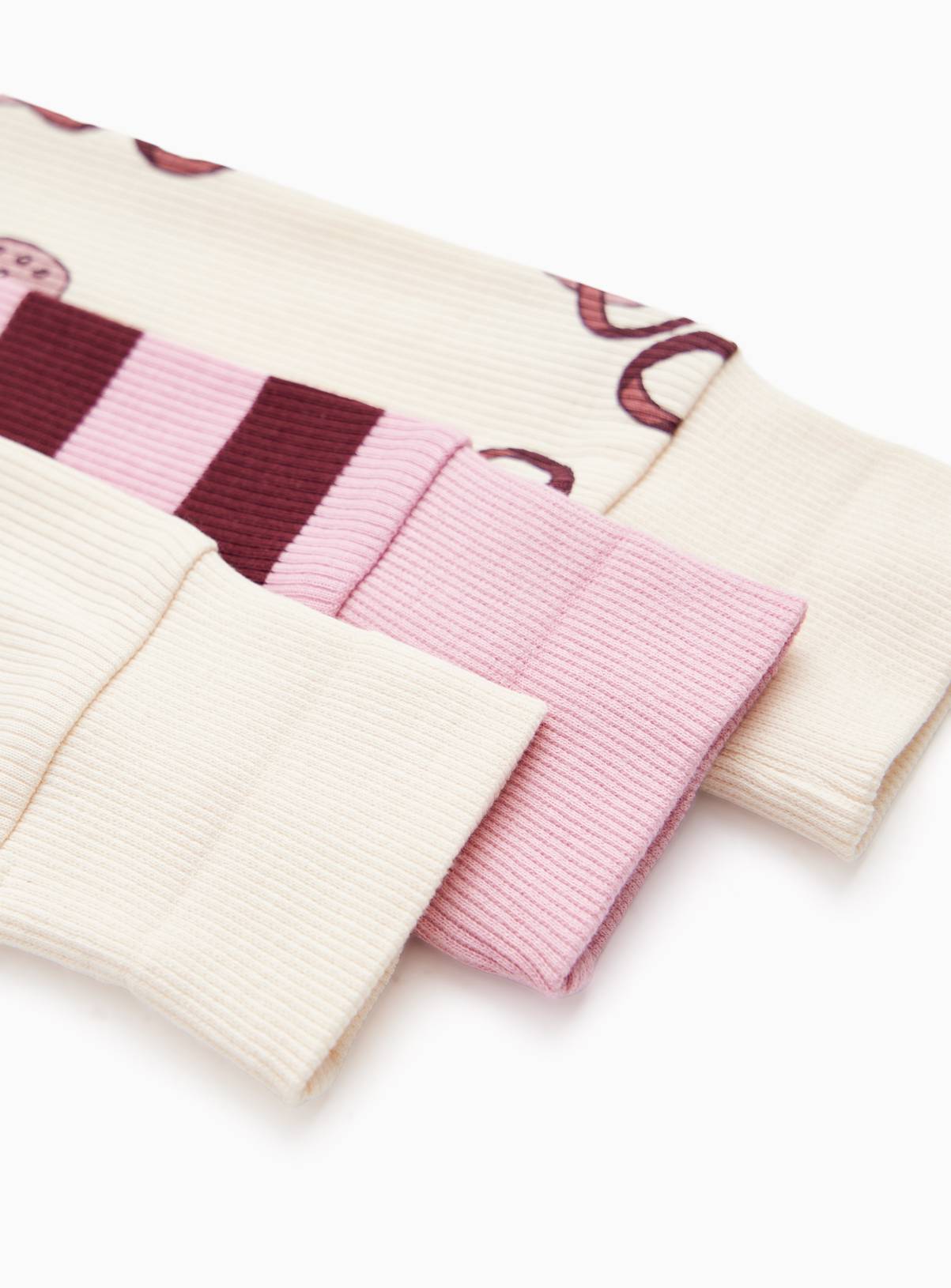 Cherries Ribbed Grow with Me Pyjamas 3 Pack 18-24 months - Image 2