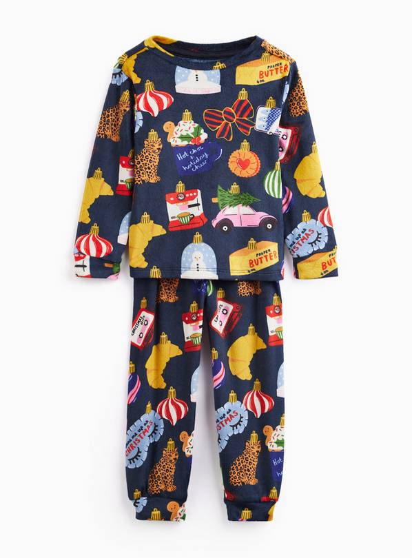Family Matching Blue Bauble Print Pyjamas 4-5 years