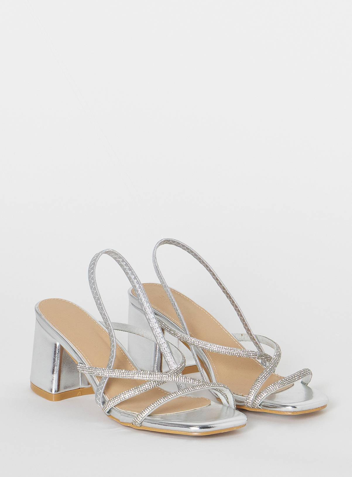 SIMPLY BE Strappy Low Block Heels Extra Wide Fit 6 - Image 2