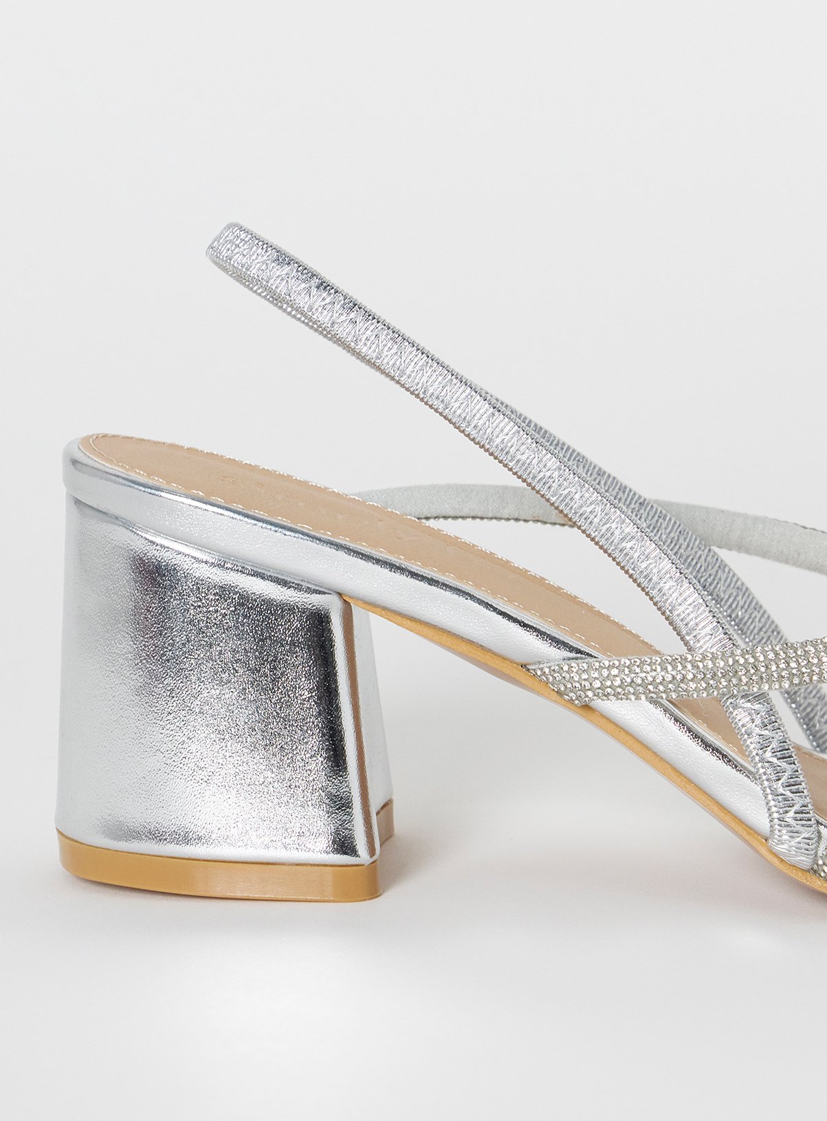 SIMPLY BE Strappy Low Block Heels Extra Wide Fit 6 - Image 4 thumbnail