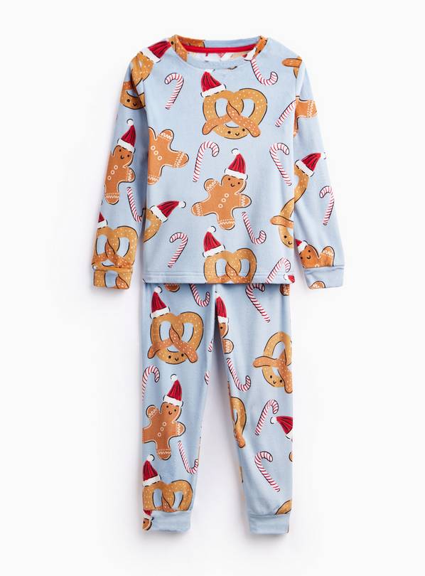 Blue Christmas Treats Slinky Fleece Pyjama Set 3-4 years