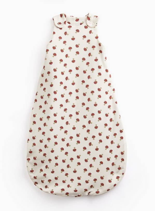 White Toadstool Print 2.5 Tog Sleeping Bag 12-18 months