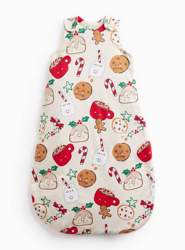 Cream Christmas Treats Print 2.5 Tog Sleeping Bag 6-12 months