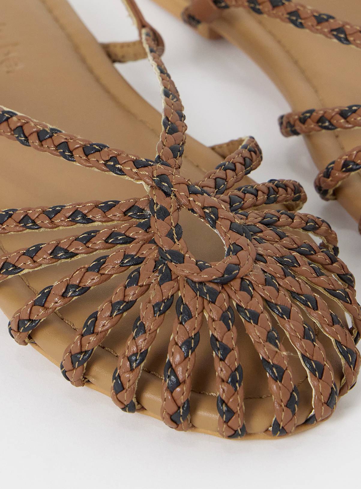 SIMPLY BE Plaited Woven Shoes Wide Fit Tan 6 - Image 4