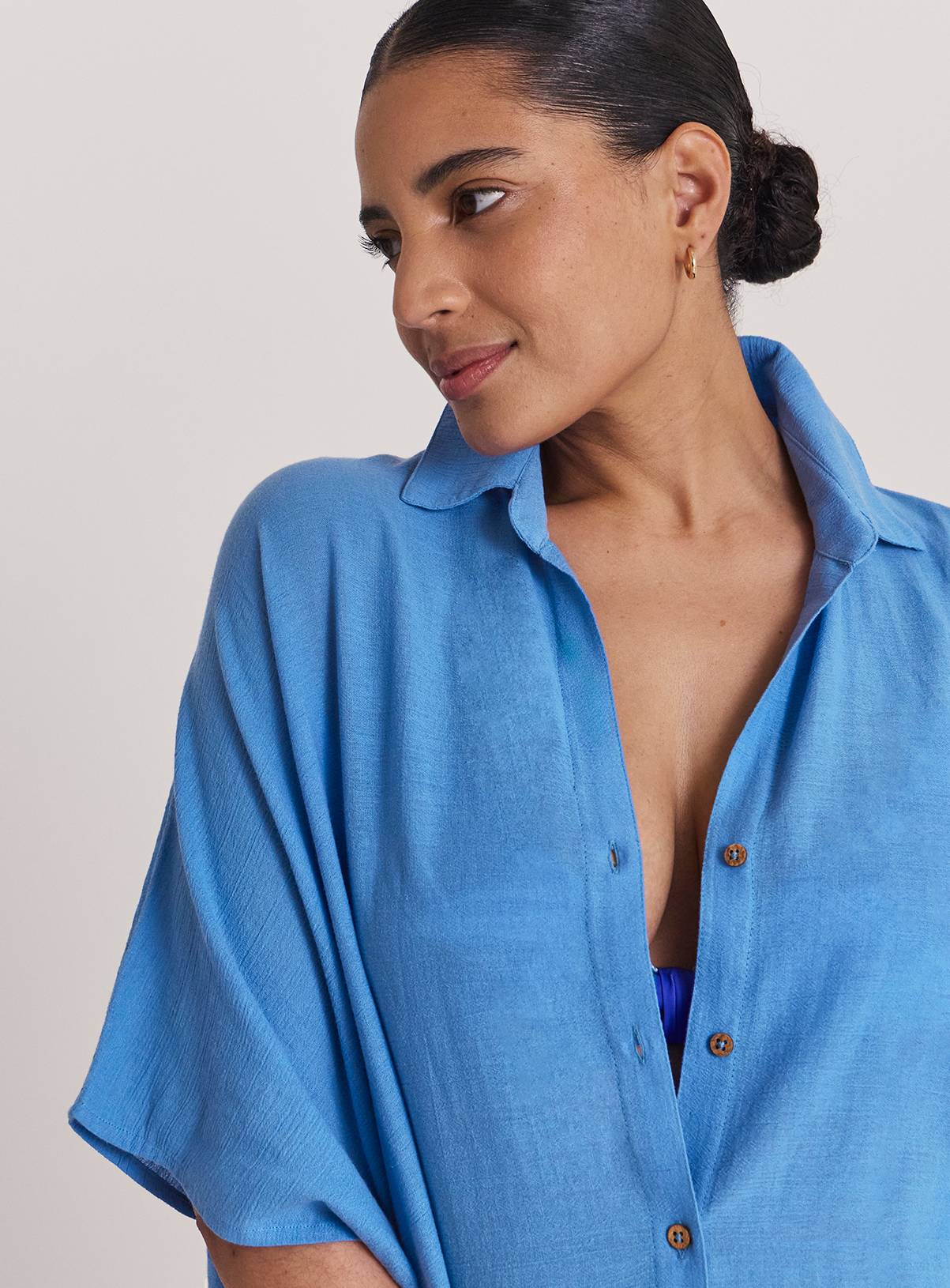 SIMPLY BE Button Up Beach Shirt 12-14 - Image 4