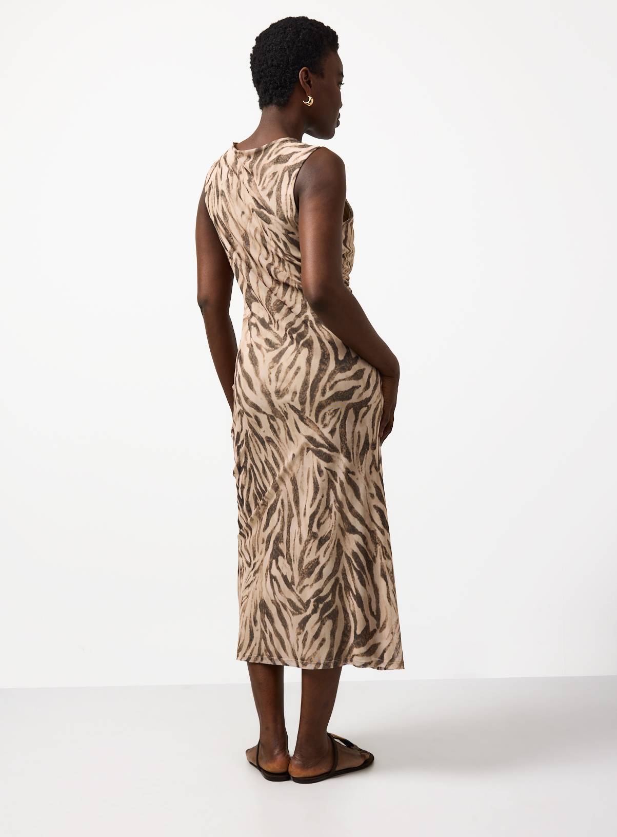 Zebra Print Midaxi Jersey Column Dress 12 - Image 4