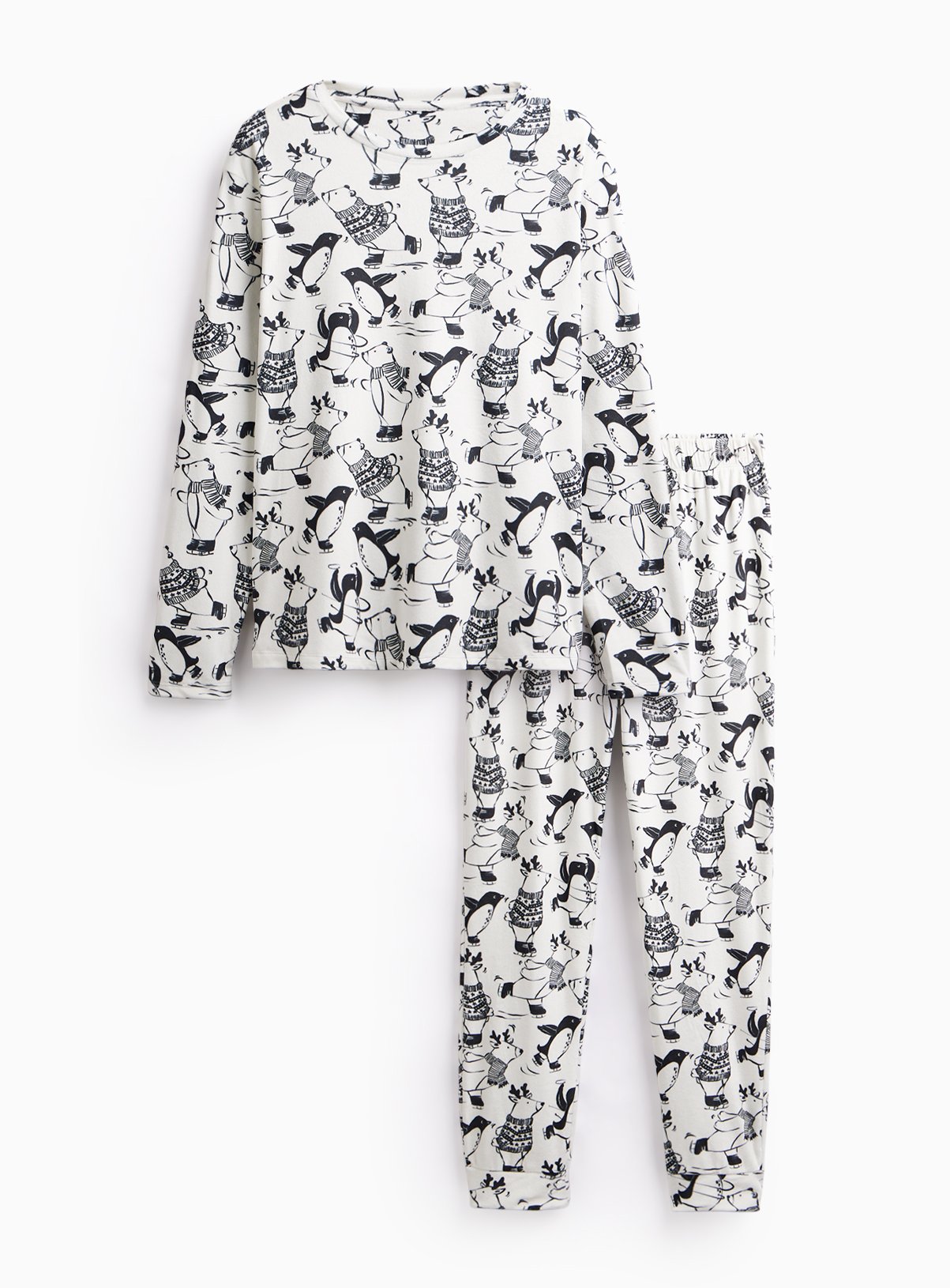 Family Matching Polar Bear Slinky Christmas Pyjama Set XS - Image 4 thumbnail