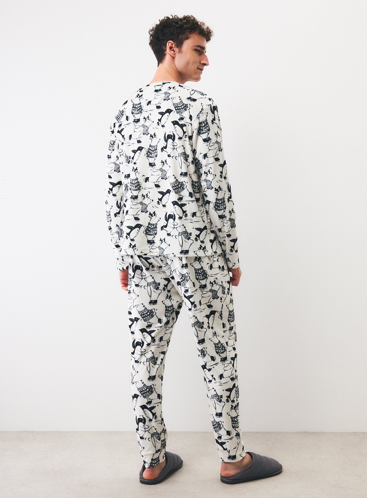 Family Matching Polar Bear Slinky Christmas Pyjama Set XS - Image 6 thumbnail