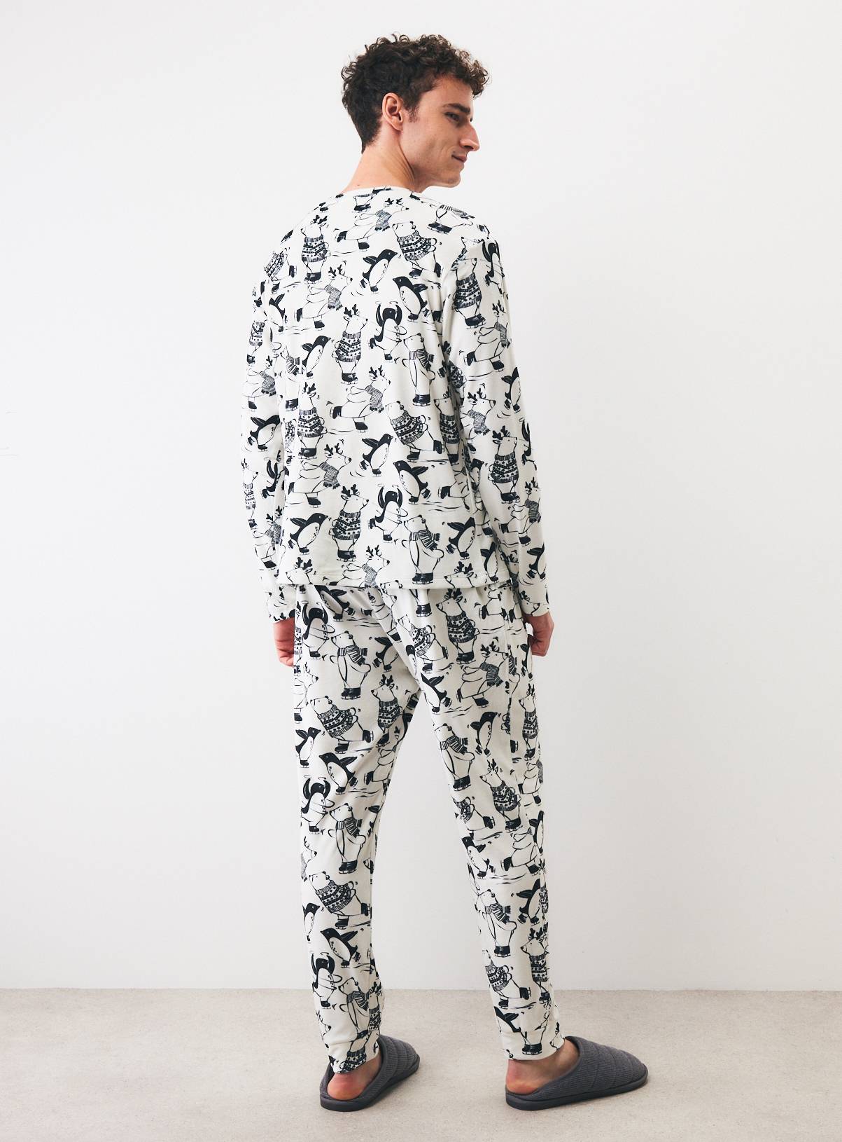 Family Matching Polar Bear Slinky Christmas Pyjama Set XS - Image 6