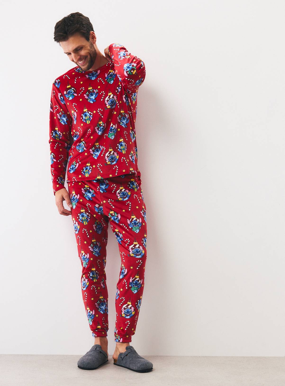 Family Matching Men's Disney Lilo & Stitch Christmas Pyjama Set L - Image 2