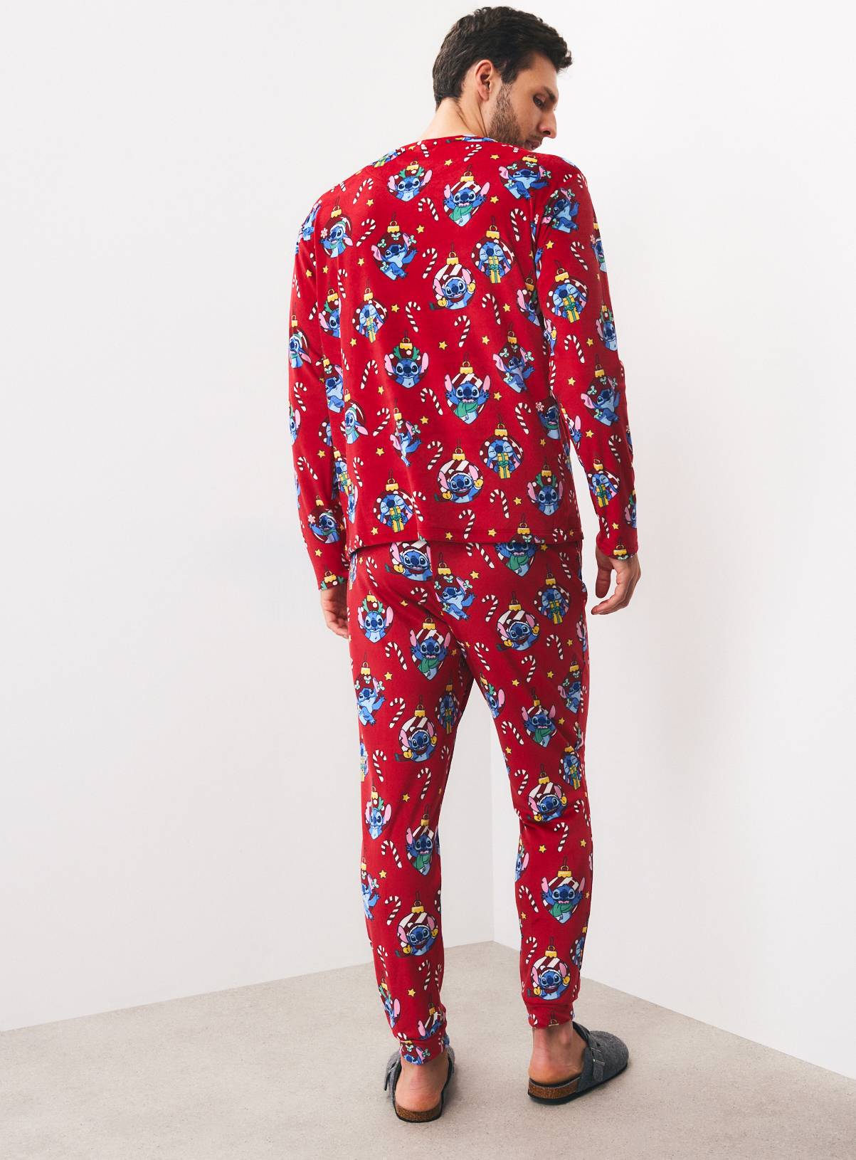 Family Matching Men's Disney Lilo & Stitch Christmas Pyjama Set L - Image 5
