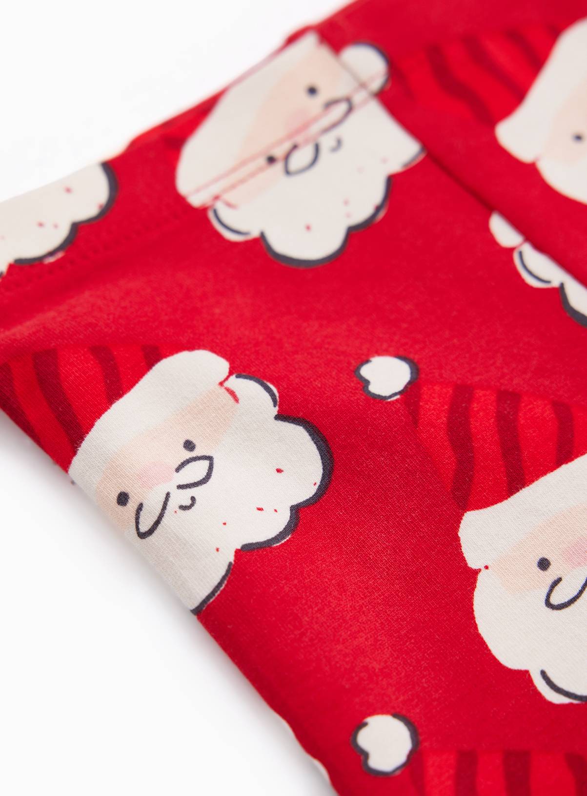 Red Santa Print Leggings 6-9 months - Image 2