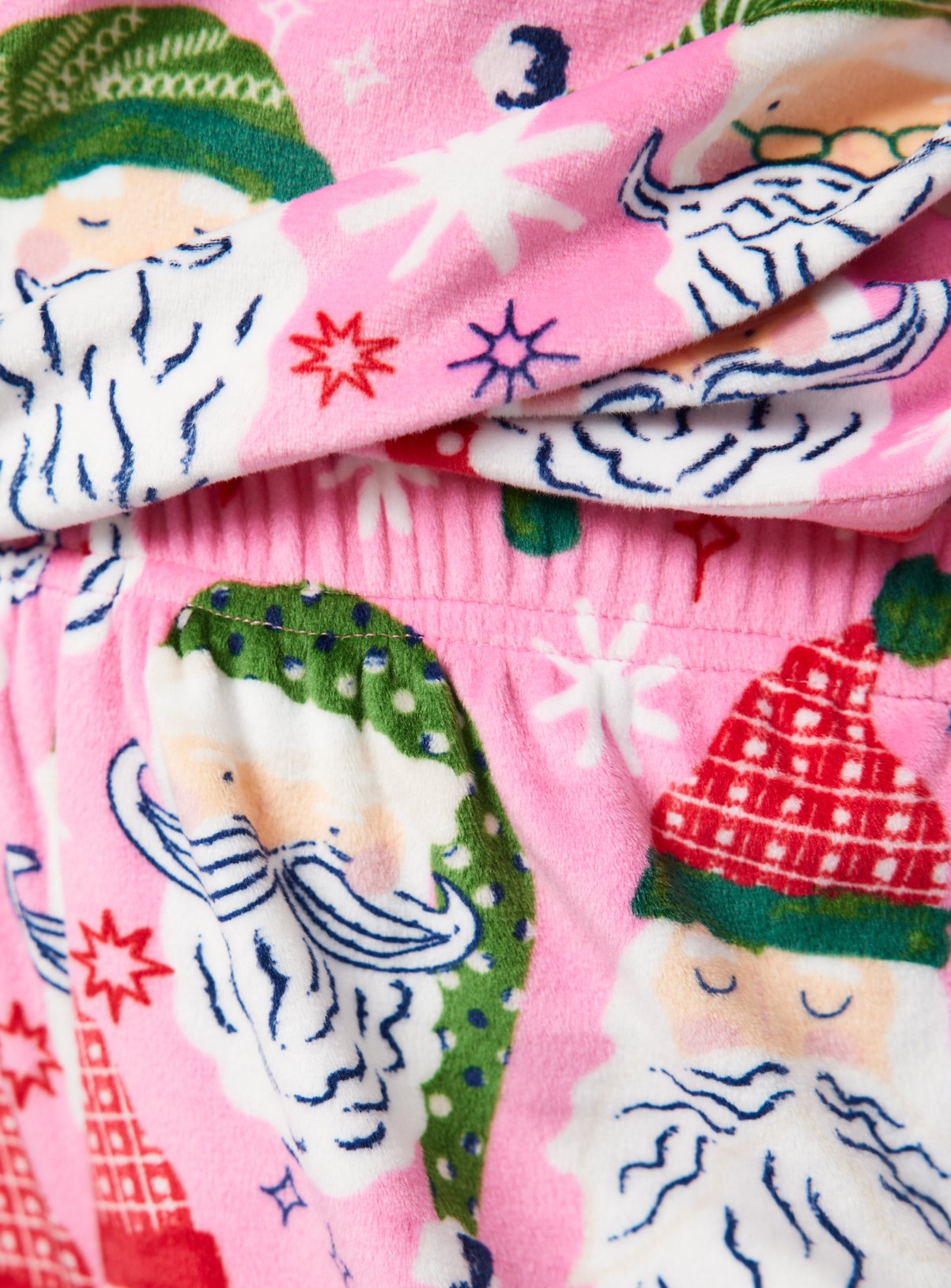 Family Matching Women's Christmas Pink Santa Heads Pyjamas 24-26 - Image 3 thumbnail